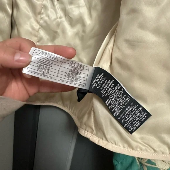 7 For All Mankind Quilted Crop Floral Print Jacket Jade Green - Picture 9 of 10